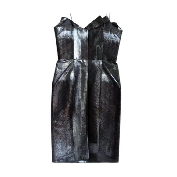 Bill Blass New York luxury architectural silver vintage structured cocktail 💍 - Picture 5 of 9